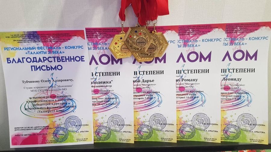 Вокалисты Дома Культуры Молодёжного МО стали лауреатами регионального конкурса «Таланты 21 века»